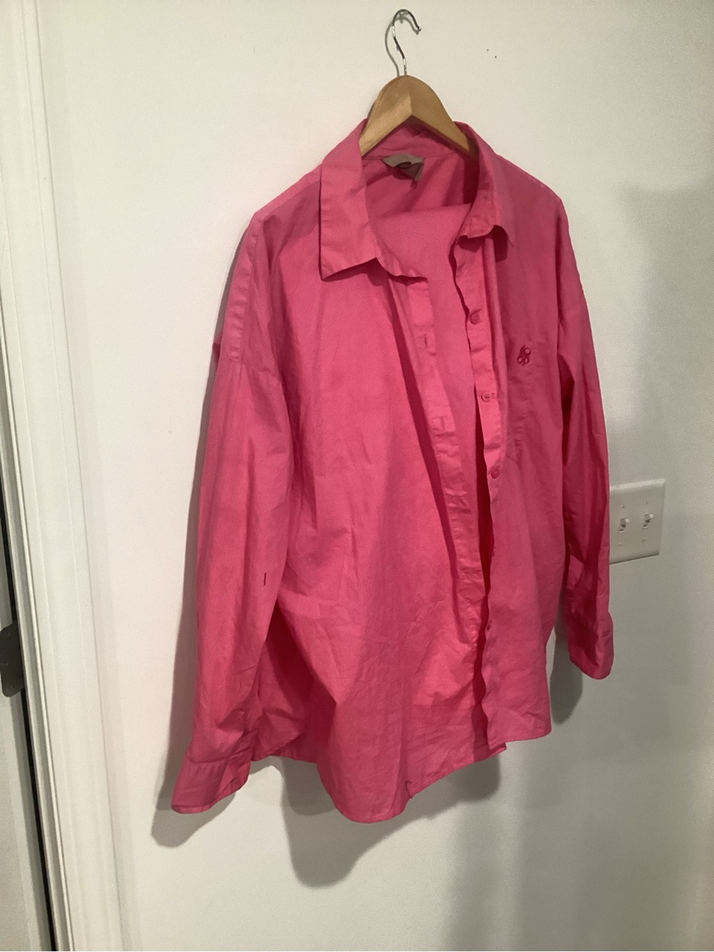 H&M Pink Women's Casual Button-Down Shirt